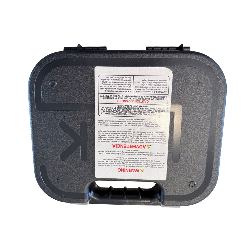 Glock 43 9mm Factory Hard Shell Pistol Case Black Polymer‎ Foam Lined OEM - Picture 2 of 6